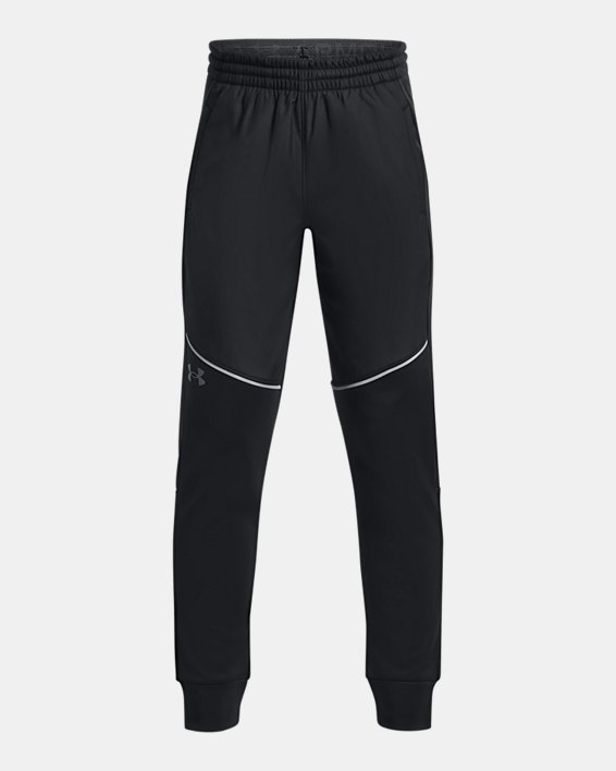 Boys' UA Storm Armour Fleece® Pants, Black, pdpMainDesktop image number 0